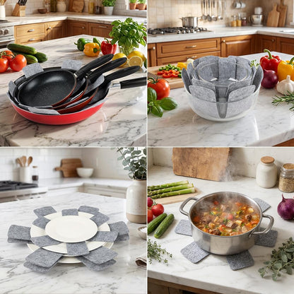 BOYAN Pot and Pan Protectors for Stacking, 12pcs & 3 Sizes, Separator Pads