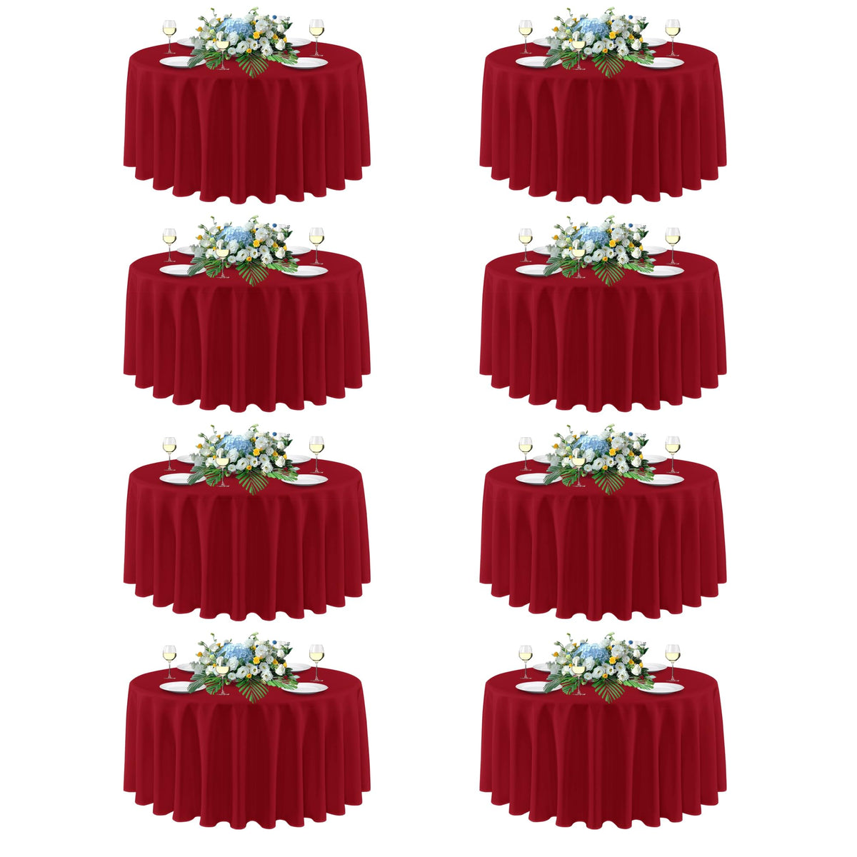 sancua 2 Pack Black Tablecloths 60x102 Inch for 6 Feet Rectangle Tables