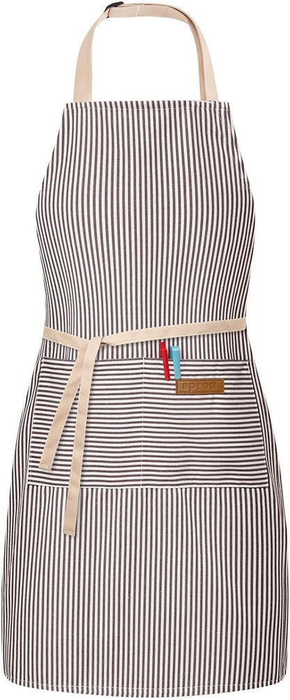 BeLuyi Adjustable Bib Apron with 2 Pockets Chef Cooking Kitchen Restaurant Aprons for Women Men