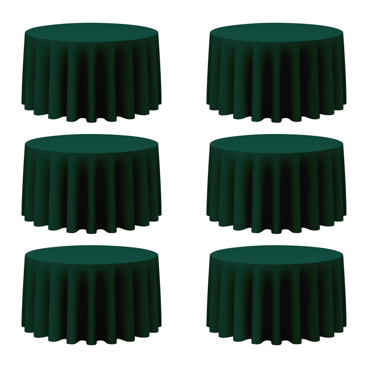BRILLMAX 6 Pack Navy Blue Round Tablecloths 120 Inch for 60" Tables