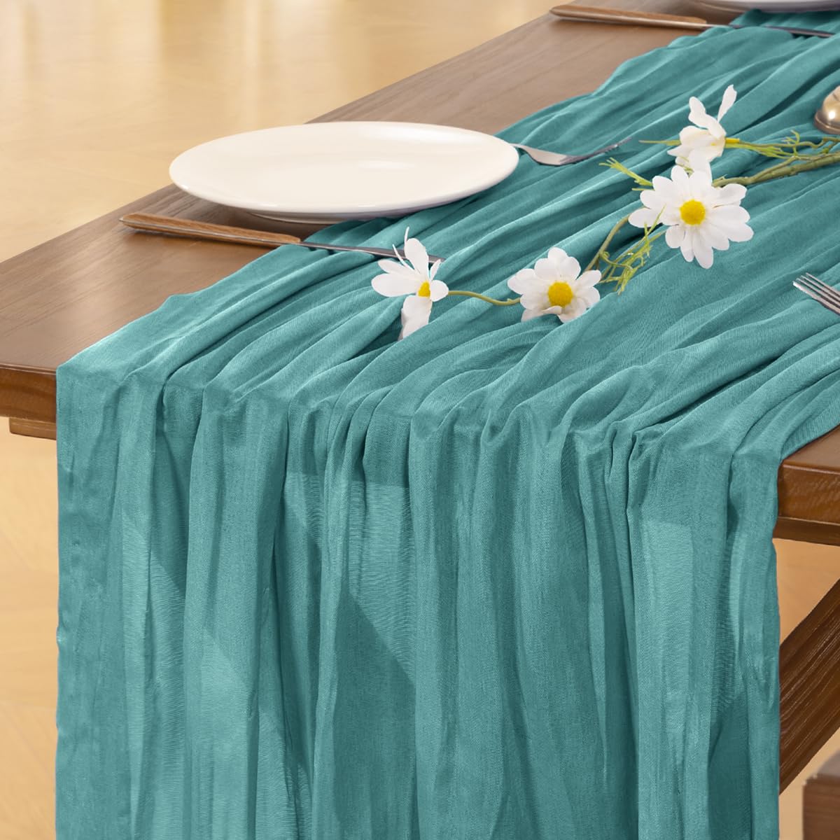 Pink Cheesecloth Table Runner Fall Boho Wedding Birthday Party Home Decor