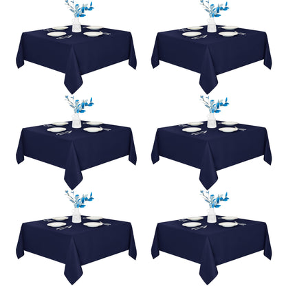 Fitable 6 Pack Black Tablecloths 70x120 Inch for 6-8 Ft Rectangle Tables