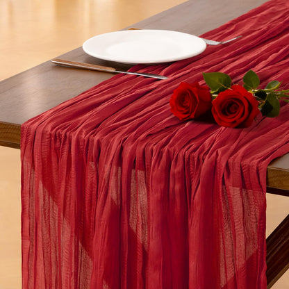 Pink Cheesecloth Table Runner Fall Boho Wedding Birthday Party Home Decor
