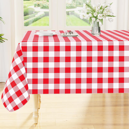 Smiry Picnic Table Cloth, Vinyl Tablecloths with Flannel Backing, 60"x84"
