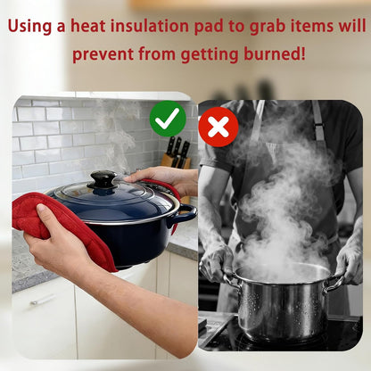4 Pack Pot Holders for Kitchen Clearance Oven Potholders Sets for Kitchens Hot Pads for Kitchen Countertops Heat Resistant Red