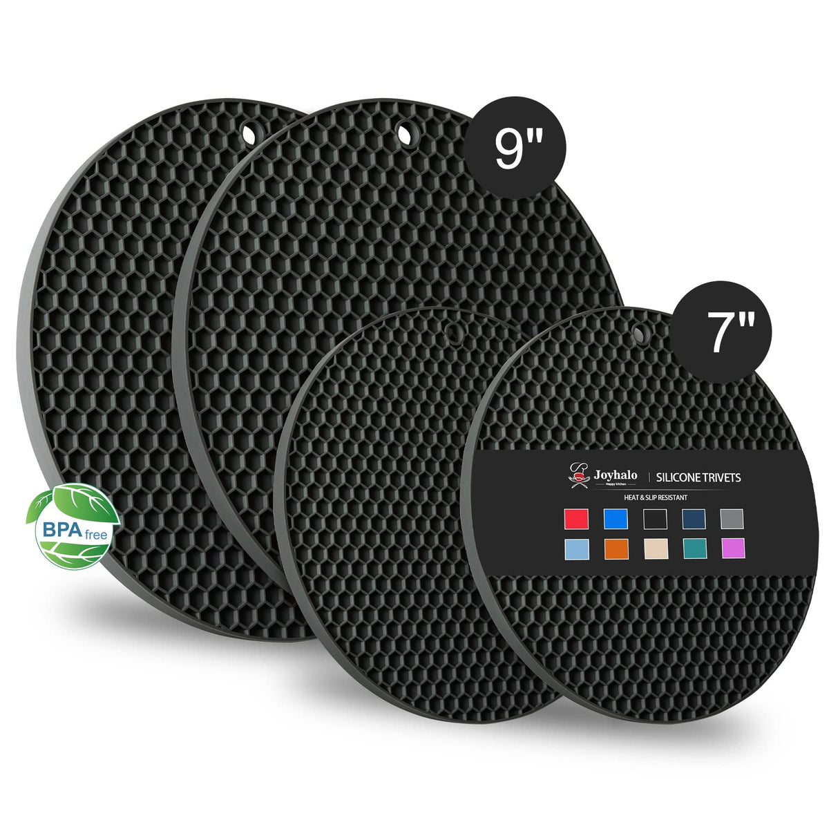 Joyhalo 4 Pack Trivets for Hot Dishes