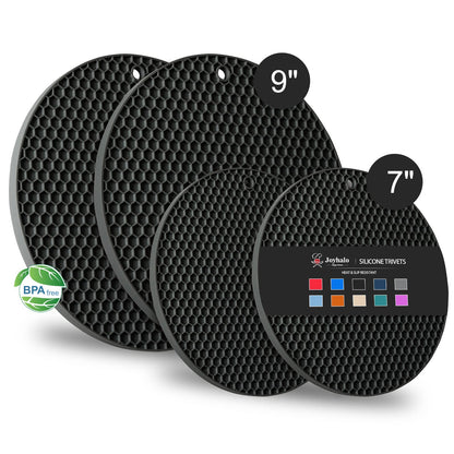 Joyhalo 4 Pack Trivets for Hot Dishes