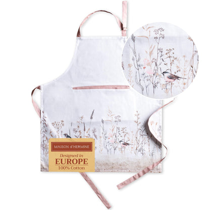 Maison d' Hermine Aprons for women with Pocket 100% Cotton (27.50"x31.50")