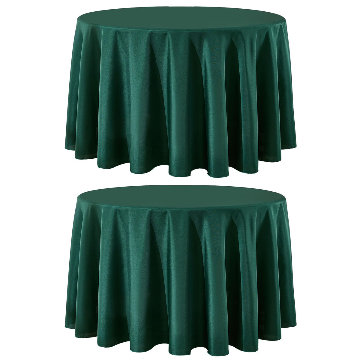 6 Pack White Round Tablecloths 120 Inch for Dining Tables
