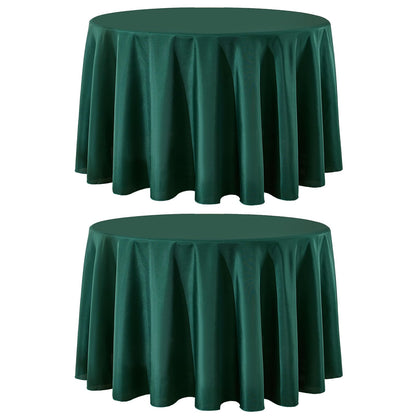 6 Pack White Round Tablecloths 120 Inch for Dining Tables