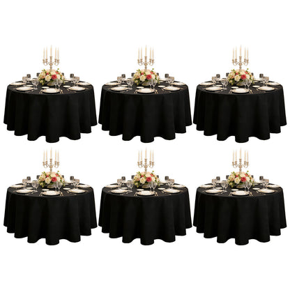 WIGENIUS 6 Pack White Table Cloth Rectangle 60X102 Inch Tablecloth Fit 6FT