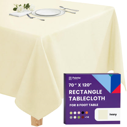 Gee Di Moda Rectangle Tablecloth - 70 x 120 Inch Navy Blue Table Cloth for 6 or 8 Foot Rectangle Tables - Heavy Duty Washable Fabric - for Holiday Party, Dinner, Weddings, Baby Shower & Events
