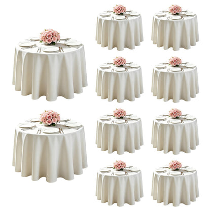 WIGENIUS 6 Pack White Table Cloth Rectangle 60X102 Inch Tablecloth Fit 6FT