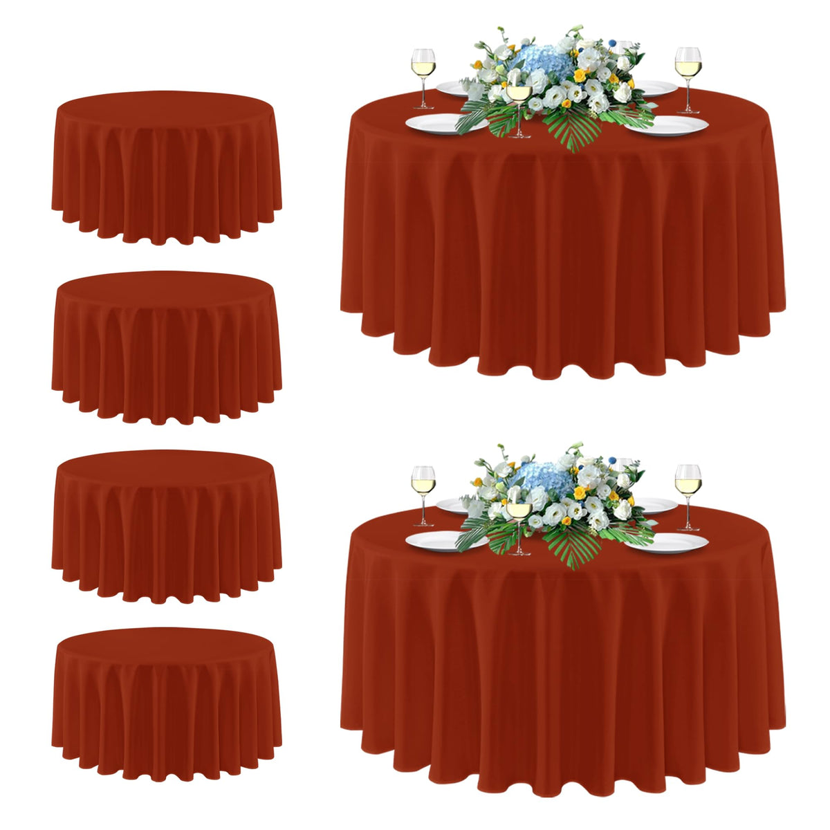 sancua 2 Pack Black Tablecloths 60x102 Inch for 6 Feet Rectangle Tables