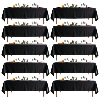 DRESSMAKER 2 Pack White Table Cloth Rectangle 60X102 Inch Fit 6FT Table
