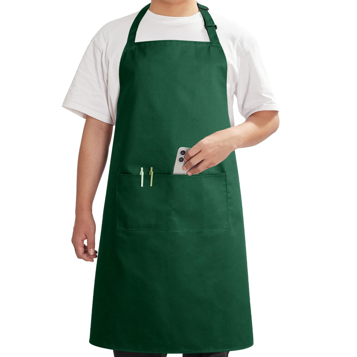 Syntus Chef Apron for Men Women with Pockets, Thick Grilling BBQ Apron