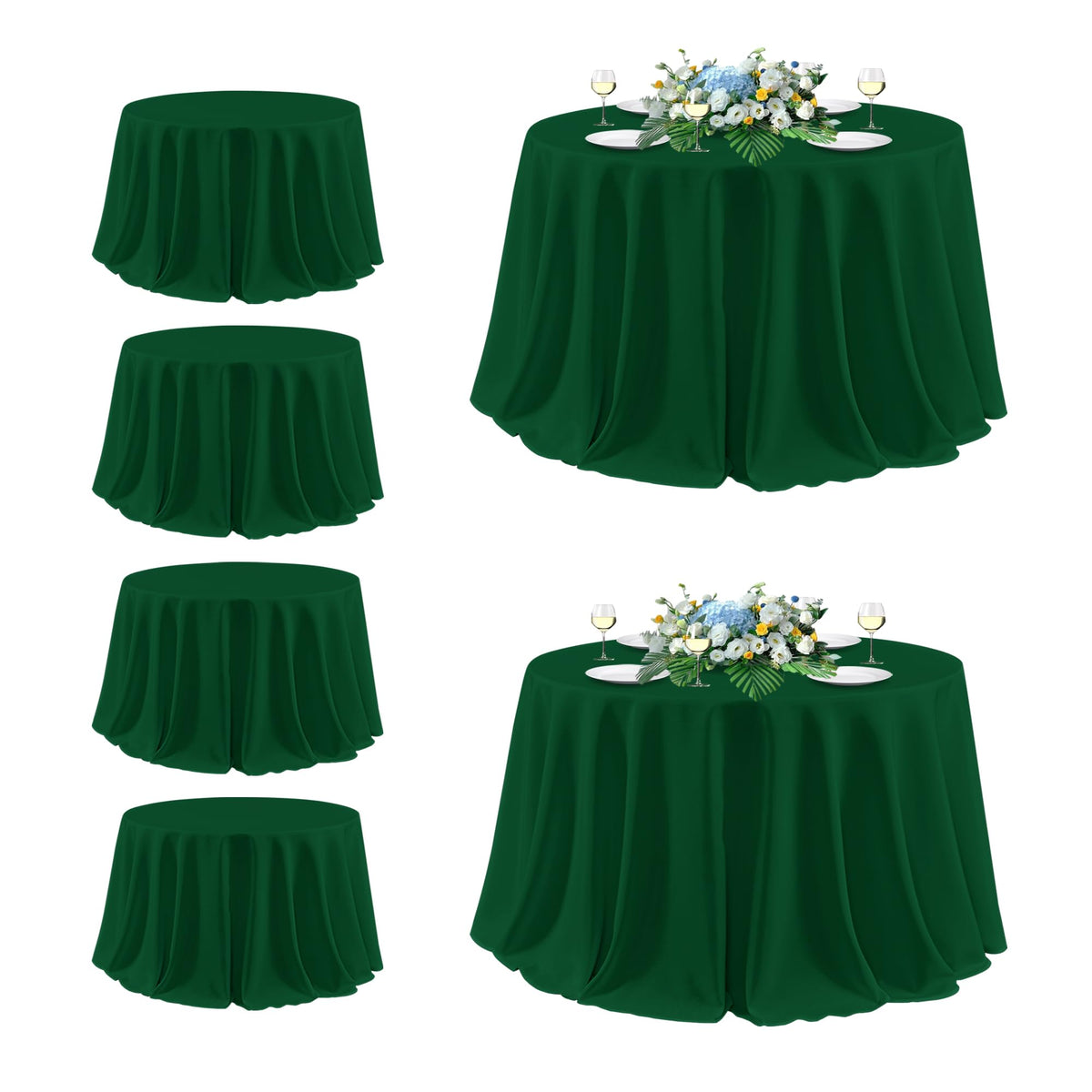 sancua 2 Pack Black Tablecloths 60x102 Inch for 6 Feet Rectangle Tables