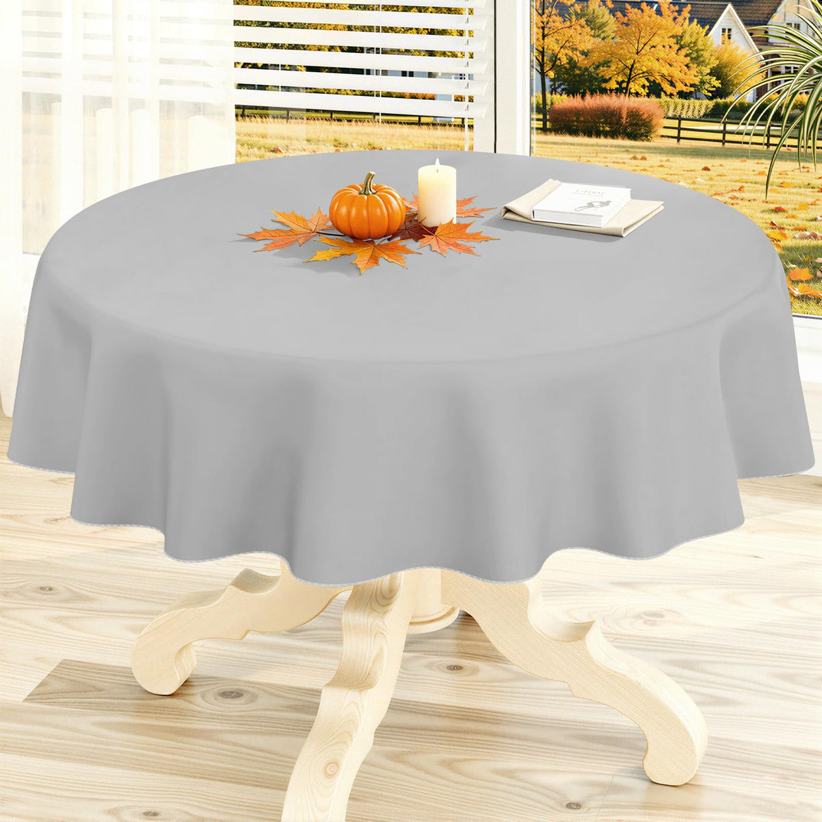 homing Rectangle Black Vinyl Waterproof Tablecloth with Flannel Backed