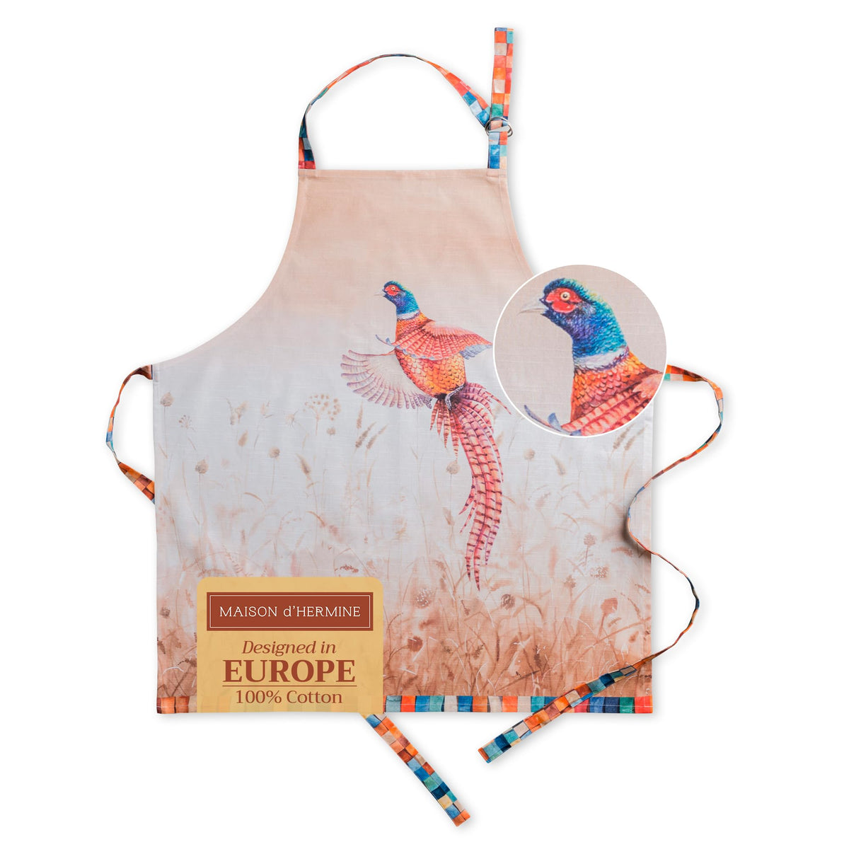 Maison d' Hermine Aprons for women with Pocket 100% Cotton (27.50"x31.50")