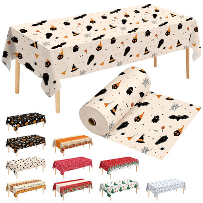 54 Inch X 300 Feet Plastic Table Cover Roll Premium Disposable Plastic Tablecloth for All Type/Shape Tables | Picnic, Party, Banquet, Birthdays, Weddings (Blue, 54 Inch X 300 Feet)