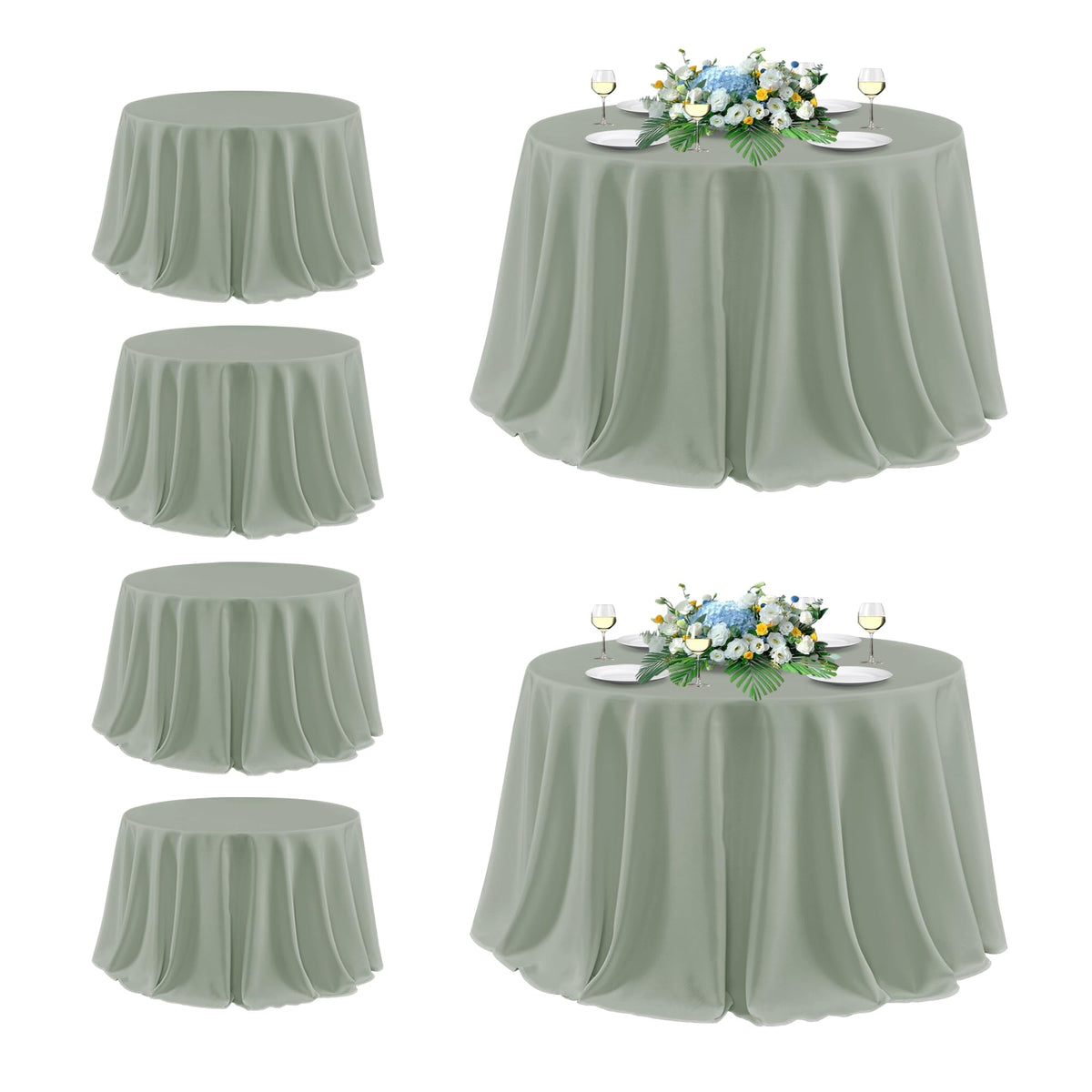 sancua 2 Pack Black Tablecloths 60x102 Inch for 6 Feet Rectangle Tables