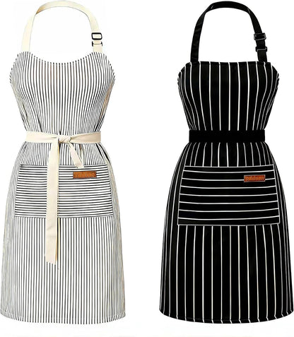 Taidven Apron - Unisex, Adjustable Bib Kitchen Apron, Cooking Apron, Chef Aprons for Men, Aprons for Women with Pockets