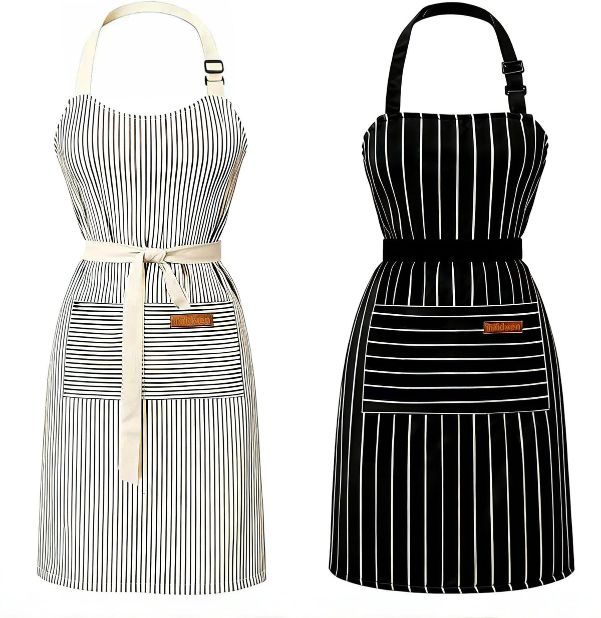 Taidven Apron - Unisex, Adjustable Bib Kitchen Apron, Cooking Apron, Chef Aprons for Men, Aprons for Women with Pockets