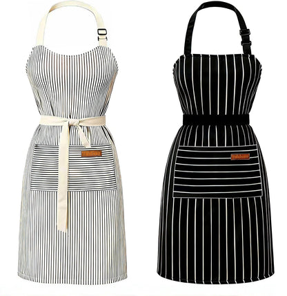 Taidven Apron - Unisex, Adjustable Bib Kitchen Apron, Cooking Apron, Chef Aprons for Men, Aprons for Women with Pockets