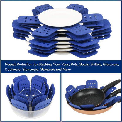 BYKITCHEN Pot Pan Protectors for Stacking,12pcs & 3 Sizes, Separator Pads