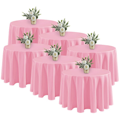 Fitable 6 Pack Black Tablecloths 70x120 Inch for 6-8 Ft Rectangle Tables