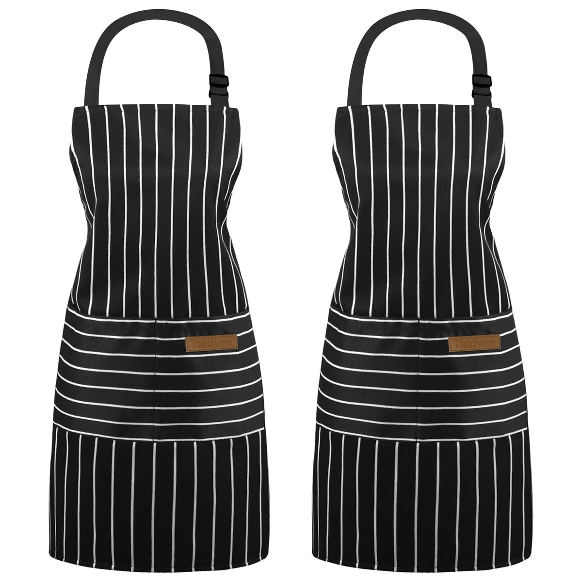 Taidven Apron - Unisex, Adjustable Bib Kitchen Apron, Cooking Apron, Chef Aprons for Men, Aprons for Women with Pockets