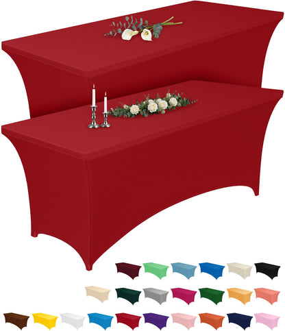 Pureegg Spandex Tablecloth 6ft 2 Pack Black