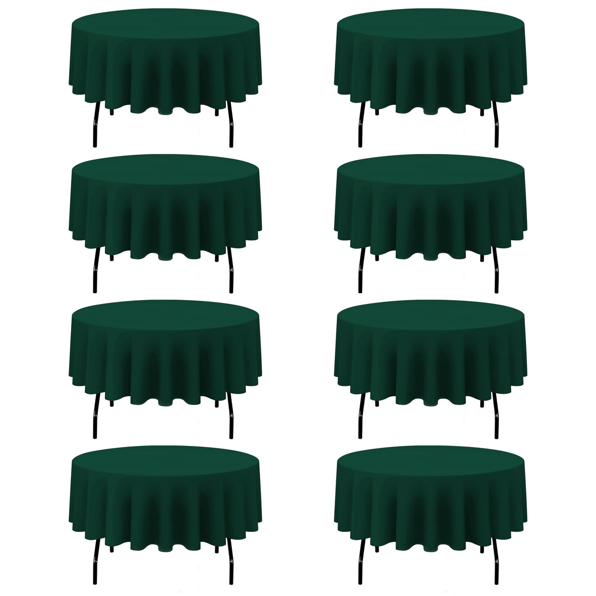 BRILLMAX 6 Pack Navy Blue Round Tablecloths 120 Inch for 60" Tables