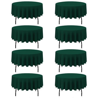 BRILLMAX 6 Pack Navy Blue Round Tablecloths 120 Inch for 60" Tables
