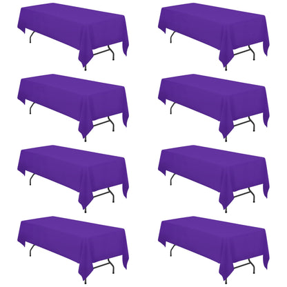 BRILLMAX 6 Pack Ivory Tablecloths 60x102 Inch for 6ft Rectangle Tables