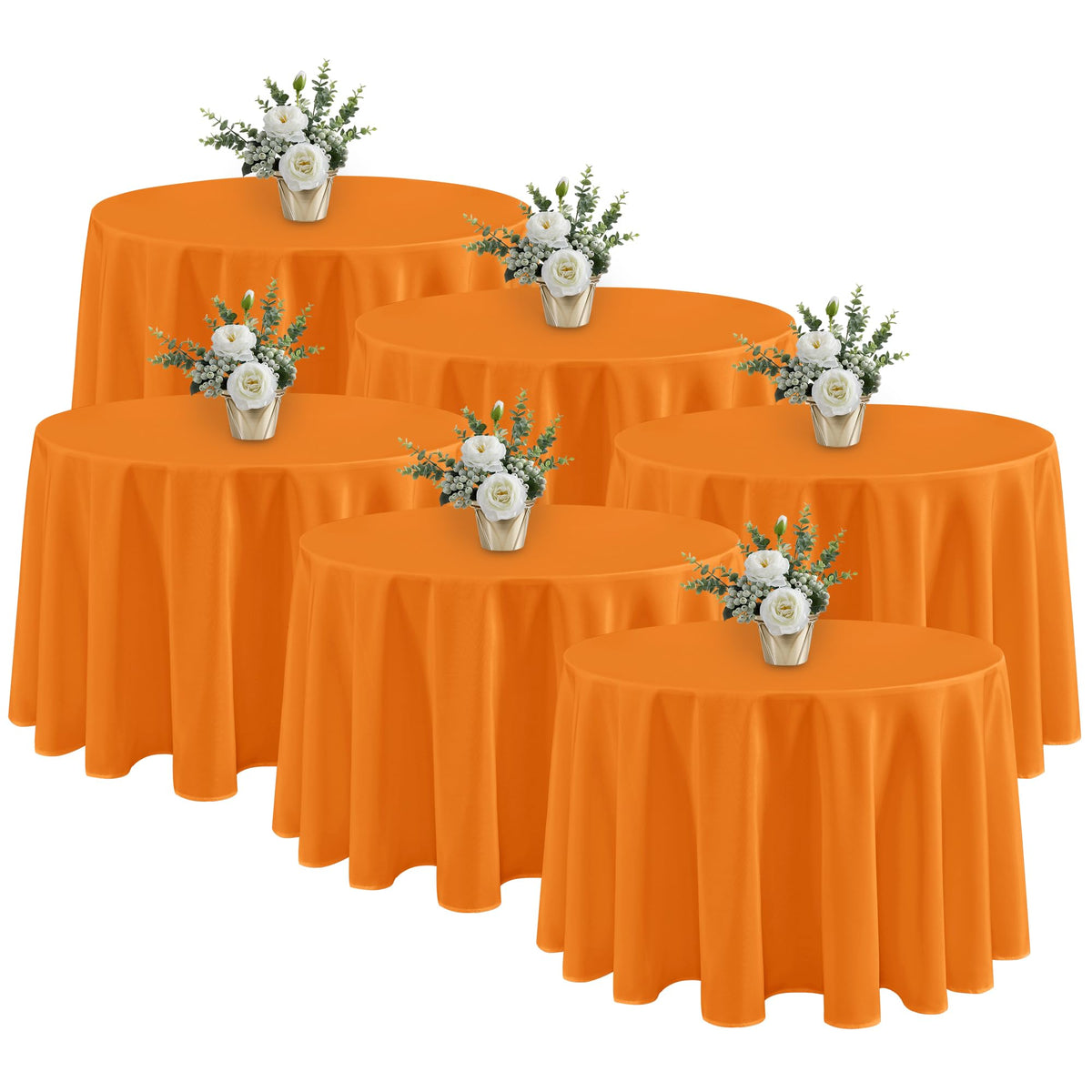 Fitable 6 Pack Black Tablecloths 70x120 Inch for 6-8 Ft Rectangle Tables