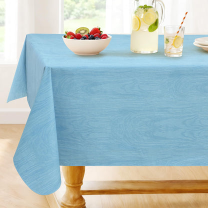 Smiry Rectangle Table Cloth, Waterproof Vinyl Tablecloths with Flannel Backing, Wipeable Spillproof Plastic Table Cover for Dining, Indoor and Outdoor (Champagne, 60 "x 84")