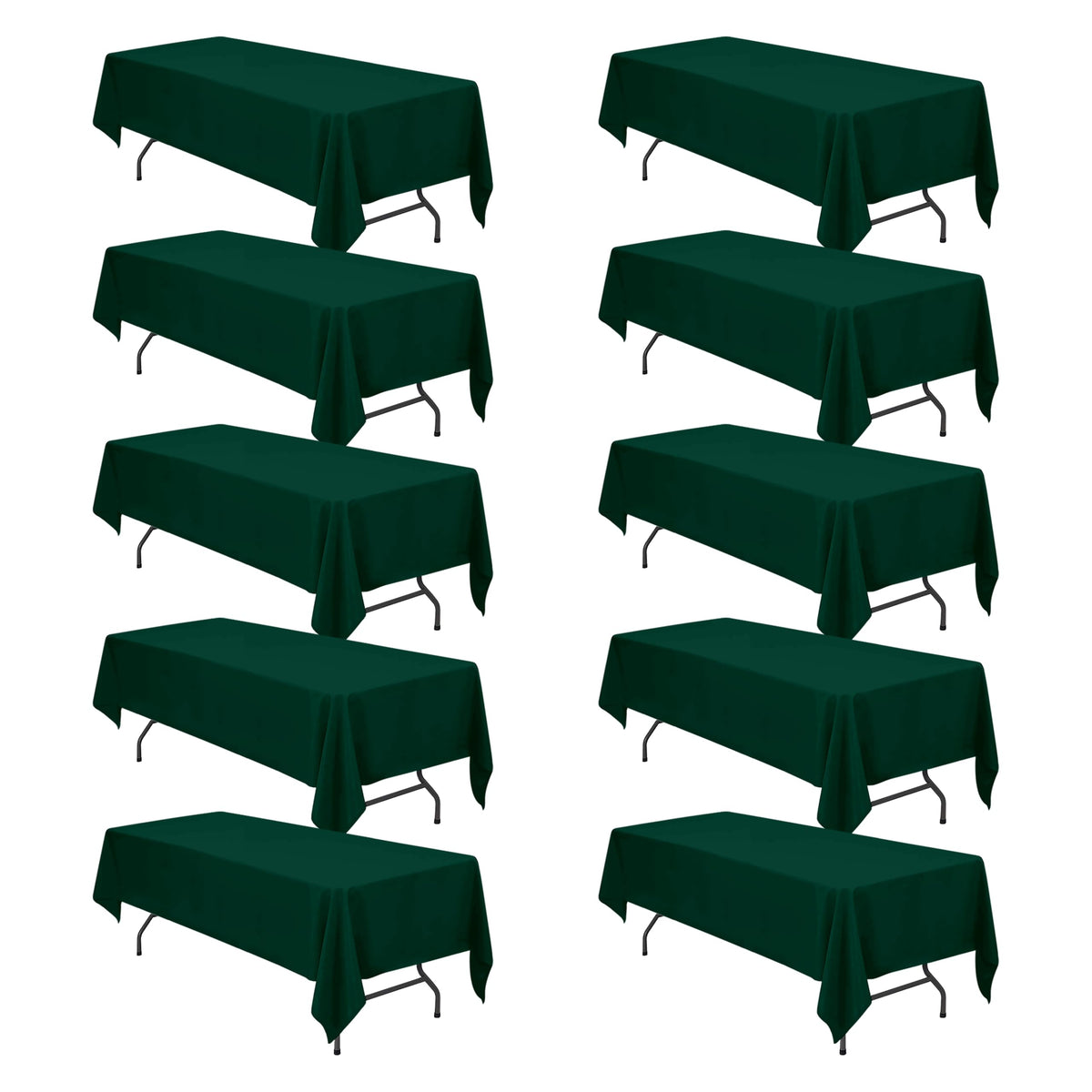 BRILLMAX 6 Pack Ivory Tablecloths 60x102 Inch for 6ft Rectangle Tables