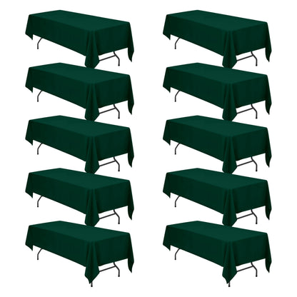 BRILLMAX 6 Pack Ivory Tablecloths 60x102 Inch for 6ft Rectangle Tables