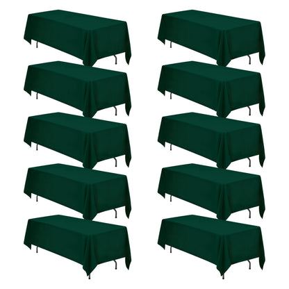 BRILLMAX 6 Pack Ivory Tablecloths 60x102 Inch for 6ft Rectangle Tables