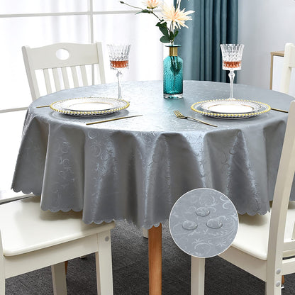 Romanstile Waterproof Vinyl Tablecloth Rectangle, 60 x 84 Inch, Rose Beige