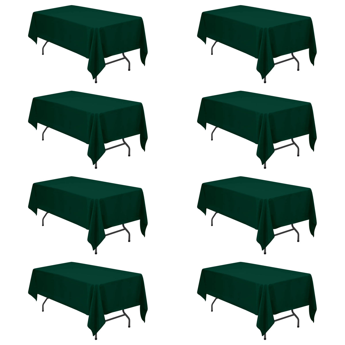 BRILLMAX 6 Pack Ivory Tablecloths 60x102 Inch for 6ft Rectangle Tables
