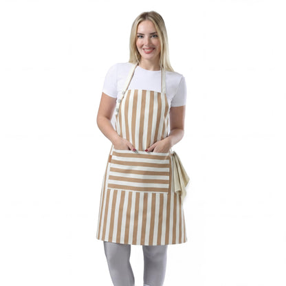 TOSHEX Kitchen Apron Cotton Waterdrop Resistant Adjustable Button Women Men