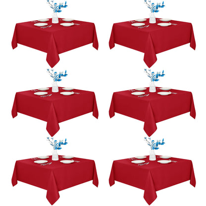 Fitable 6 Pack Black Tablecloths 70x120 Inch for 6-8 Ft Rectangle Tables