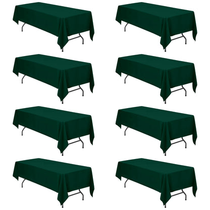 BRILLMAX 6 Pack Ivory Tablecloths 60x102 Inch for 6ft Rectangle Tables