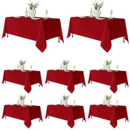 Fitable 6 Pack Black Tablecloths 70x120 Inch for 6-8 Ft Rectangle Tables