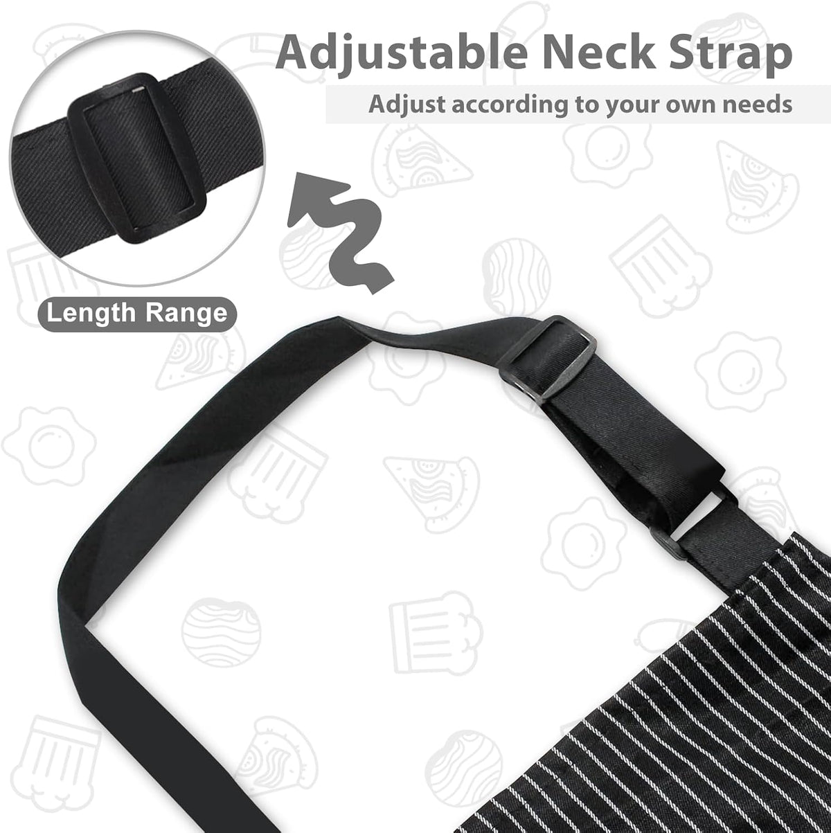 2 Pack Aprons for Women with 2 Pockets, Kitchen Cooking Apron for Men