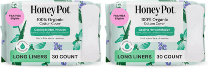 The Honey Pot Company - Cooling Herbal - Overnight - Pads for Women