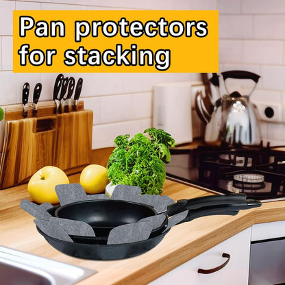 Pan Protectors for Stacking,Set of 18 and 3 Different Size, pan separators Protectors,Pot Protectors Stacking,Pot Pads Anti-Slip to Avoid Scratching or Marring When Stacking