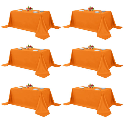 Fitable 6 Pack Black Tablecloths 70x120 Inch for 6-8 Ft Rectangle Tables
